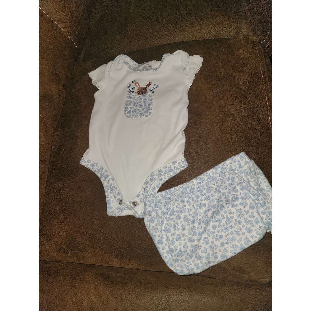 Little‎ lass baby spring Easter bunny bodysuit bloomers size 18 months